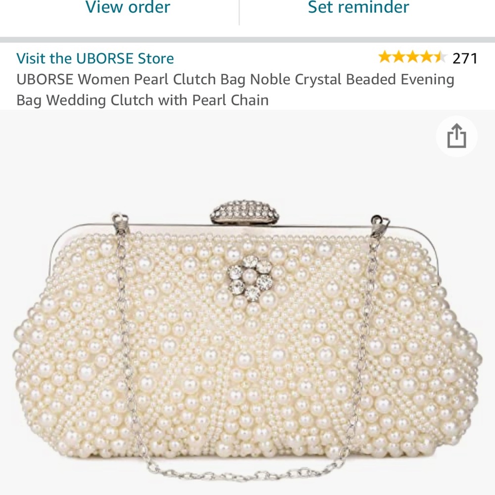 UBORSE Womens peal evening bag
